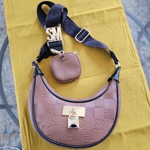 Steve Madden Brown Crossbody Bag with Black Strap